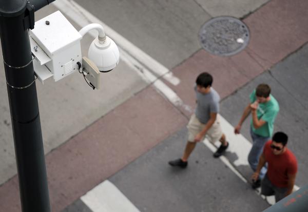 Surveillance Camera, Civic Center Park (Andy Cross, Denver Post)